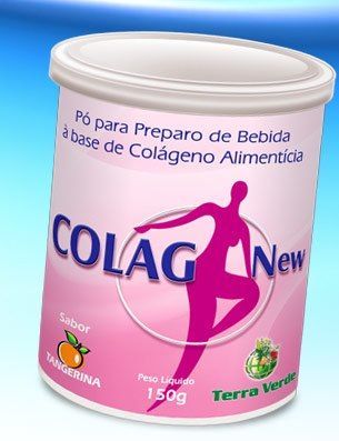 Colageno pó Terra verde sabores tangerina, Laranja,Maracujá